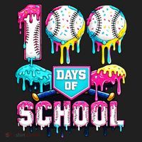 100 Days Of School 100th Day Ice Cream Drip Baseball Beanie thumb 2