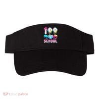 100 Days Of School 100th Day Ice Cream Drip Baseball Visor thumb 0