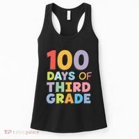 100 Days Of Third Grade Teacher 100th Day Of School Women's Tank Top thumb 0