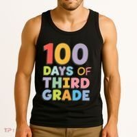 100 Days Of Third Grade Teacher 100th Day Of School Tank Top thumb 3