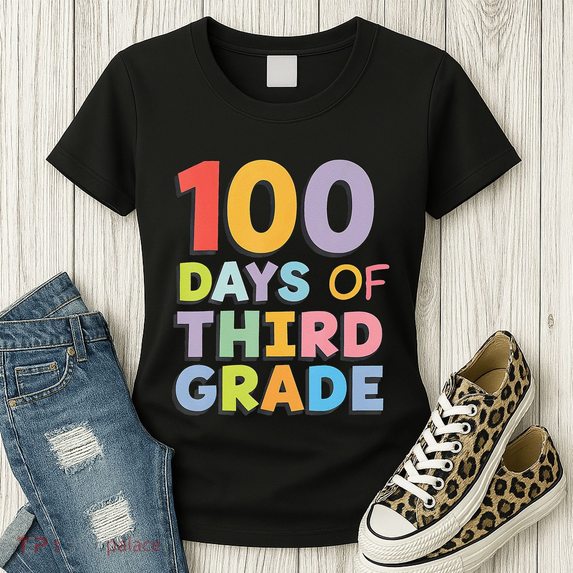 100 Days Of Third Grade Teacher 100th Day Of School Women's T-Shirt