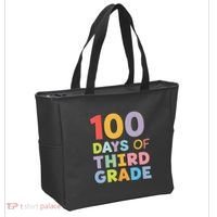100 Days Of Third Grade Teacher 100th Day Of School Tote Bag thumb 2