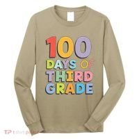 100 Days Of Third Grade Teacher 100th Day Of School Long Sleeve Shirt thumb 0