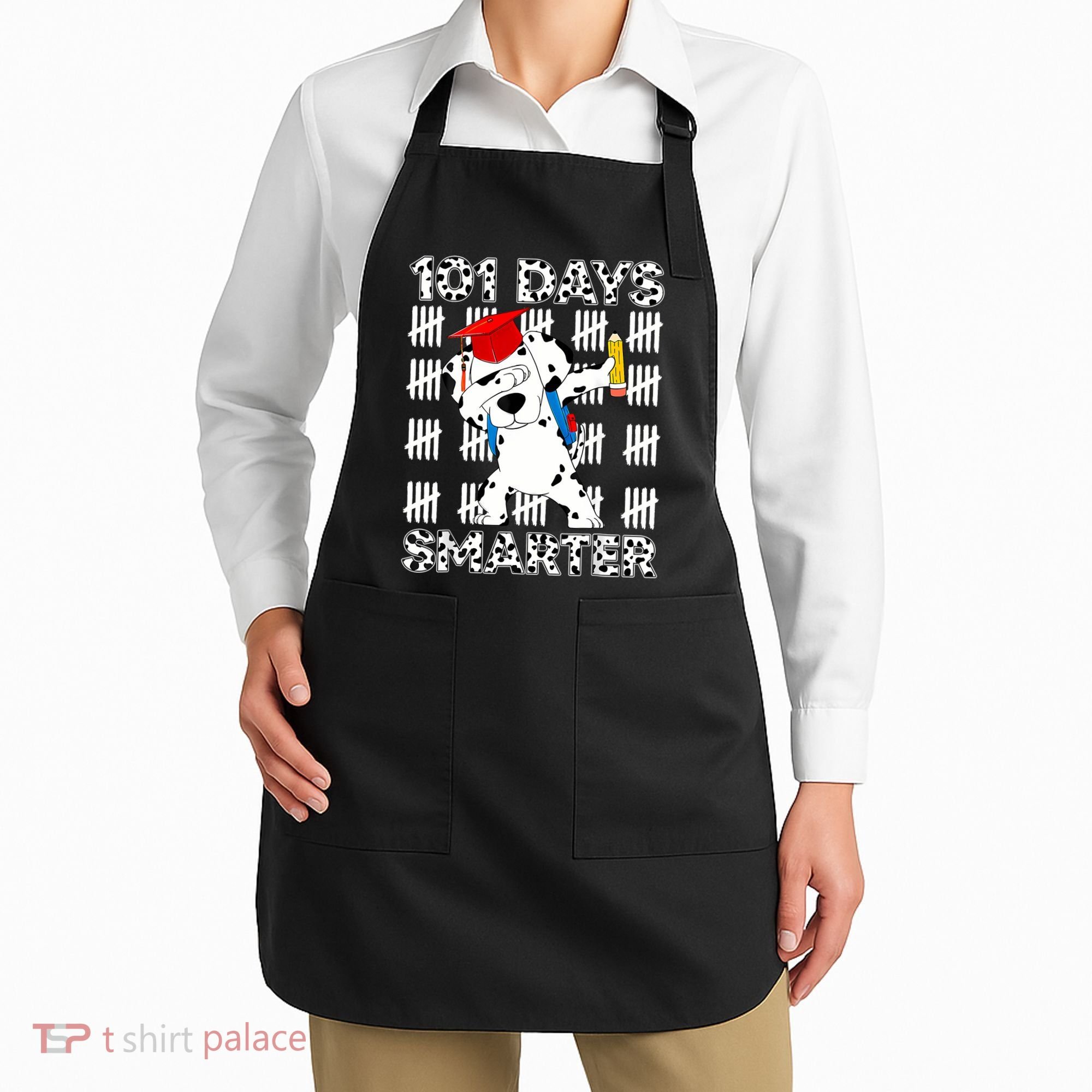 101 Days Of School Happy 100 Days Smarter Teacher Apron
