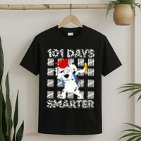 101 Days Of School Happy 100 Days Smarter Teacher T-Shirt thumb 2