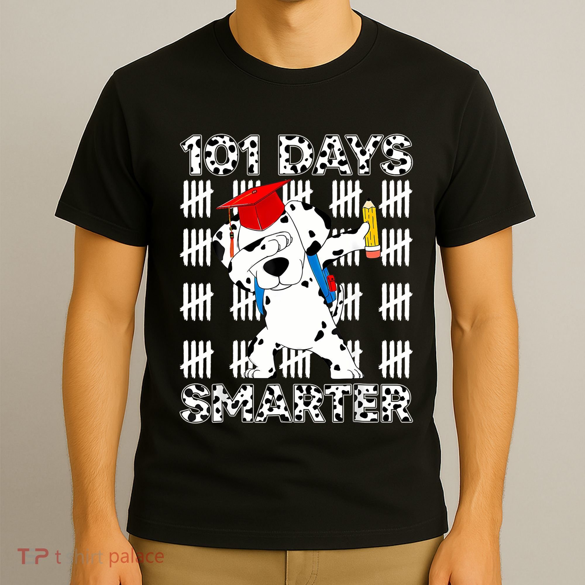 101 Days Of School Happy 100 Days Smarter Teacher T-Shirt