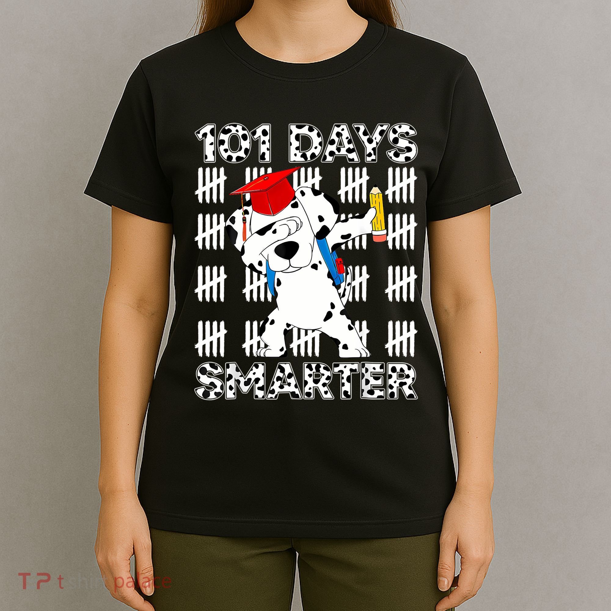 101 Days Of School Happy 100 Days Smarter Teacher T-Shirt