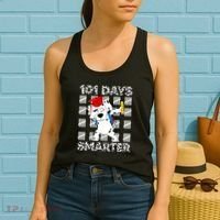 101 Days Of School Happy 100 Days Smarter Teacher Women's Tank Top thumb 2