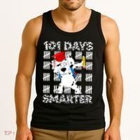 101 Days Of School Happy 100 Days Smarter Teacher Tank Top thumb 3