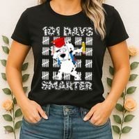 101 Days Of School Happy 100 Days Smarter Teacher Women's T-Shirt thumb 2