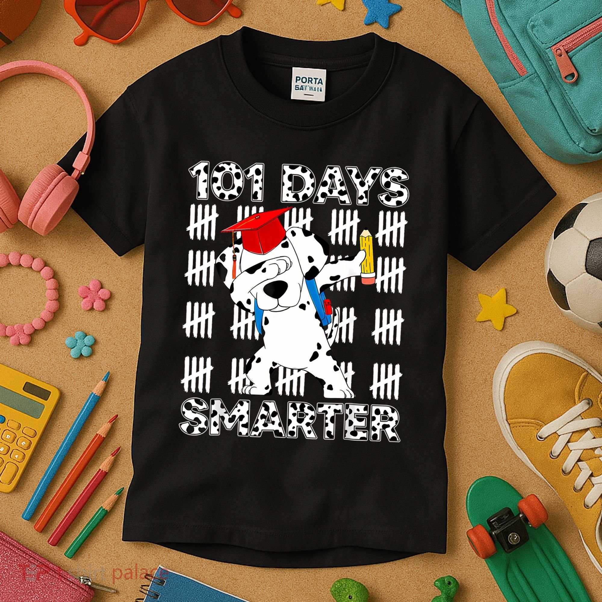 101 Days Of School Happy 100 Days Smarter Teacher Kids T-Shirt