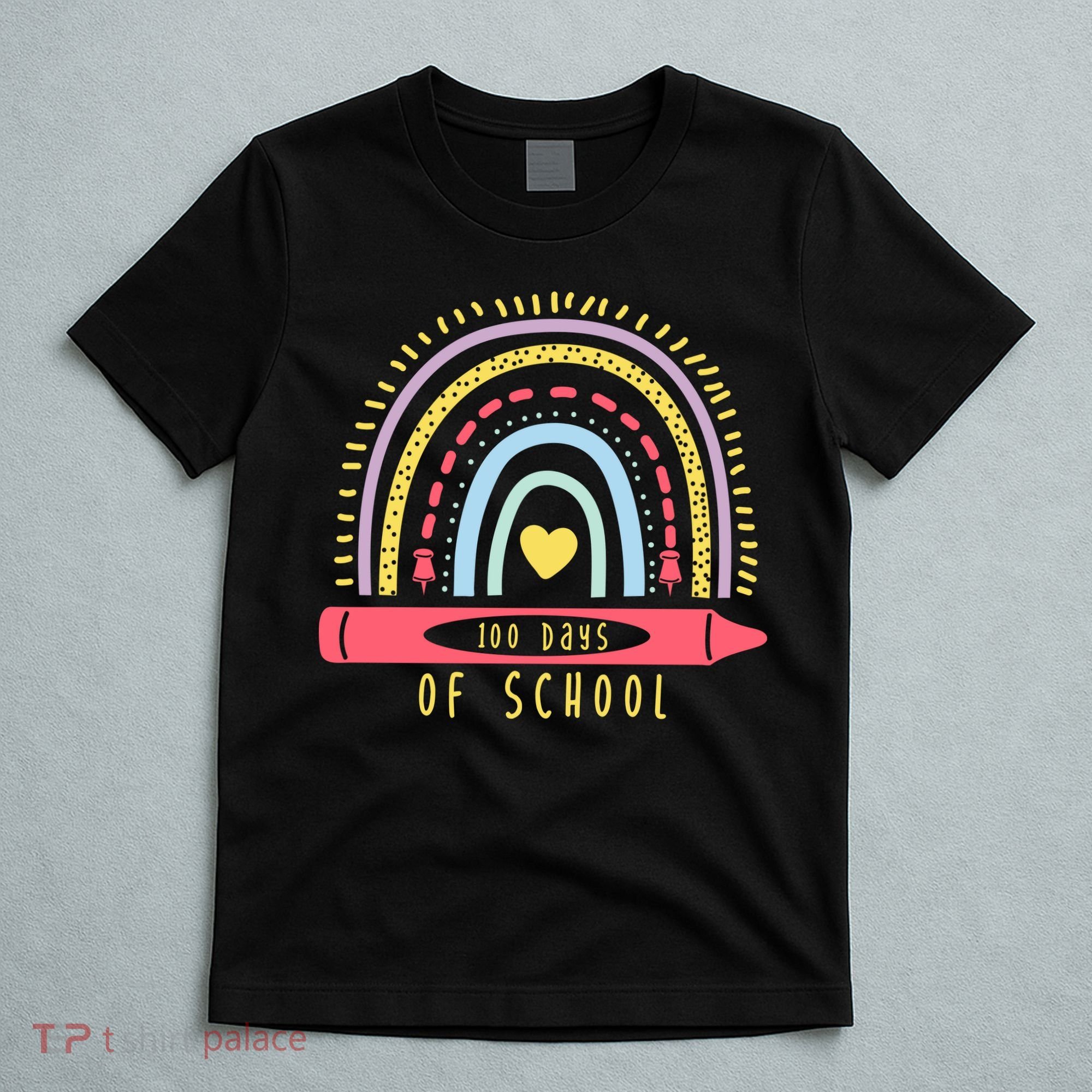 100 Days Of School Colorful Rainbow T-Shirt