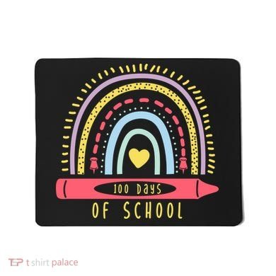 100 Days Of School Colorful Rainbow Mousepad