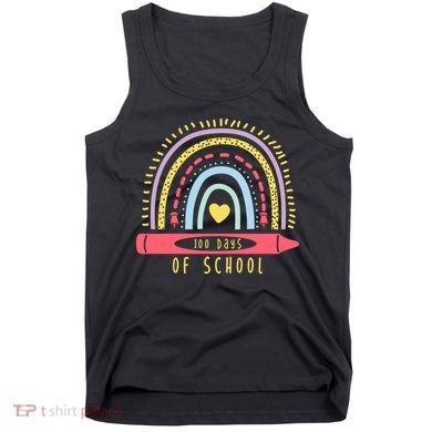 100 Days Of School Colorful Rainbow Tank Top