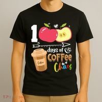 100 Days Of Coffee Chaos 100th Day Of School T-Shirt thumb 3