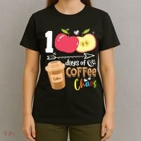 100 Days Of Coffee Chaos 100th Day Of School T-Shirt thumb 4