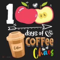 100 Days Of Coffee Chaos 100th Day Of School Beanie thumb 2