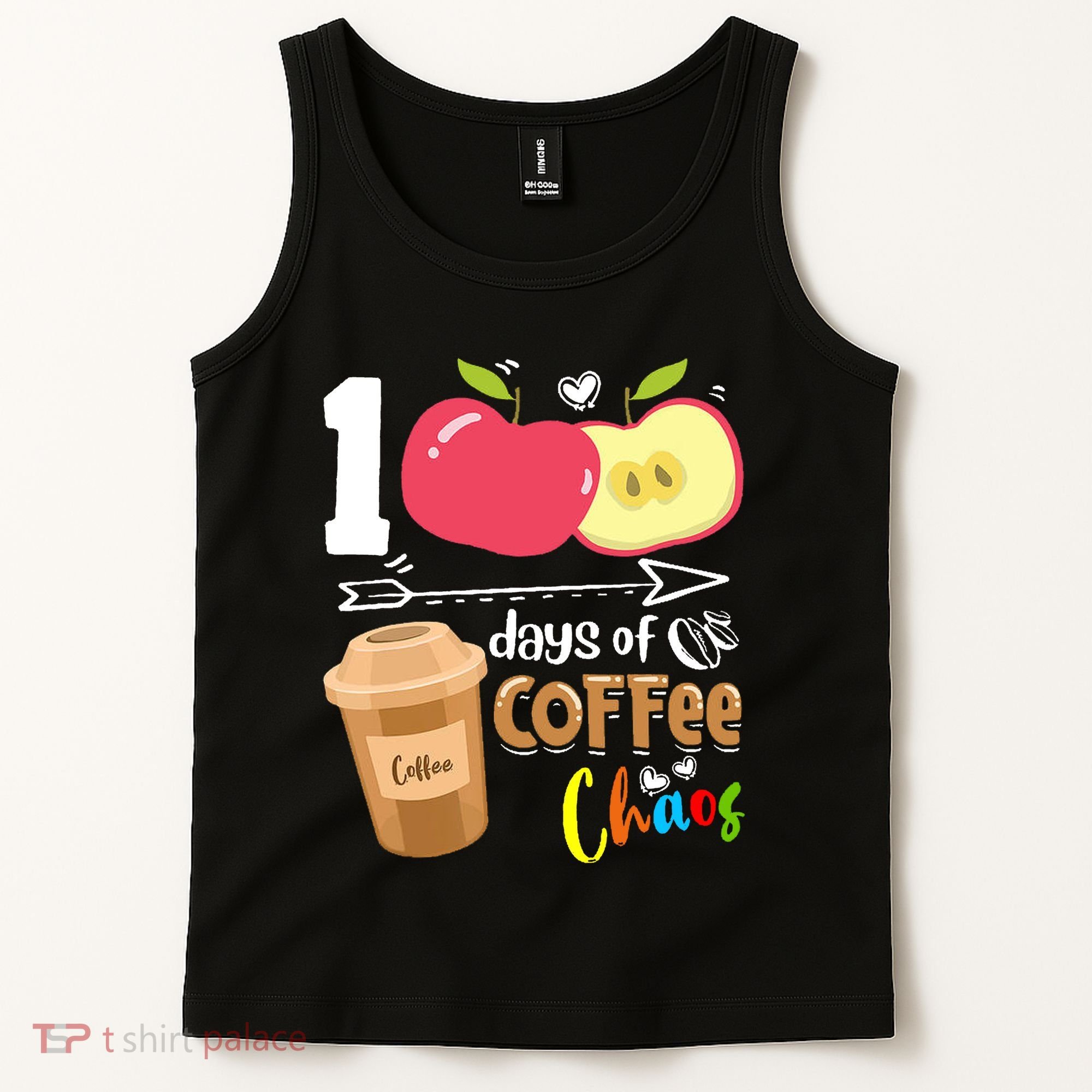 100 Days Of Coffee Chaos 100th Day Of School Tank Top