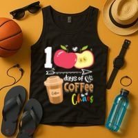 100 Days Of Coffee Chaos 100th Day Of School Tank Top thumb 4