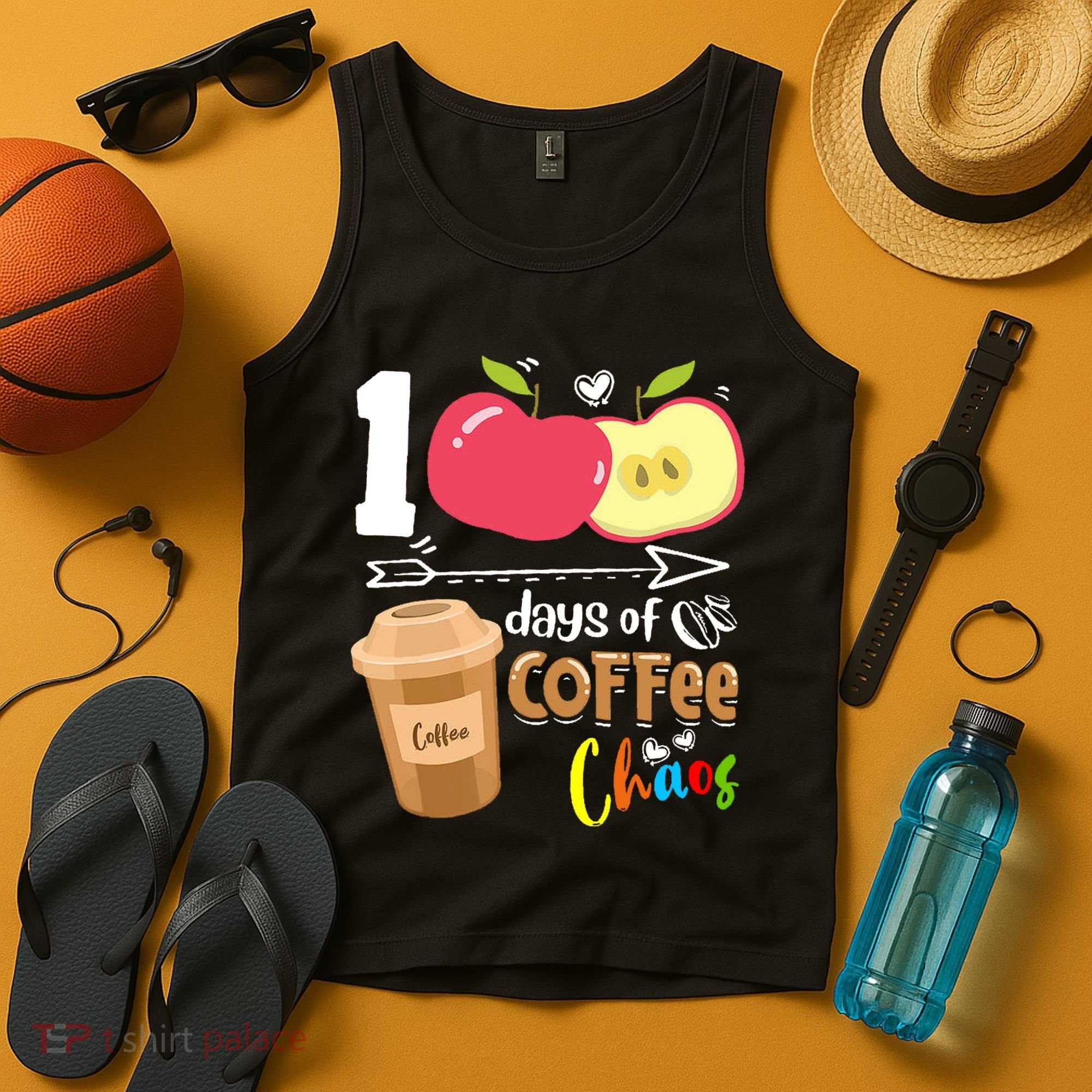 100 Days Of Coffee Chaos 100th Day Of School Tank Top