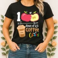 100 Days Of Coffee Chaos 100th Day Of School Women's T-Shirt thumb 2