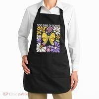 100 Days Of School Coquette Teacher 100th Day Groovy Boho Apron thumb 2