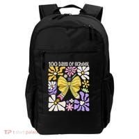 100 Days Of School Coquette Teacher 100th Day Groovy Boho Backpack thumb 0