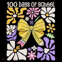 100 Days Of School Coquette Teacher 100th Day Groovy Boho Coffee Mug thumb 5