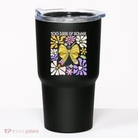 100 Days Of School Coquette Teacher 100th Day Groovy Boho Tumbler thumb 0