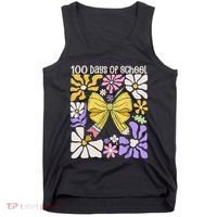 100 Days Of School Coquette Teacher 100th Day Groovy Boho Tank Top thumb 0