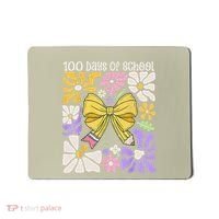 100 Days Of School Coquette Teacher 100th Day Groovy Boho Mousepad thumb 0
