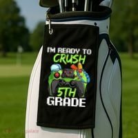 1St Day Of Fifth Grade  Ready To Crush 5Th Grade Golf Towel thumb 2