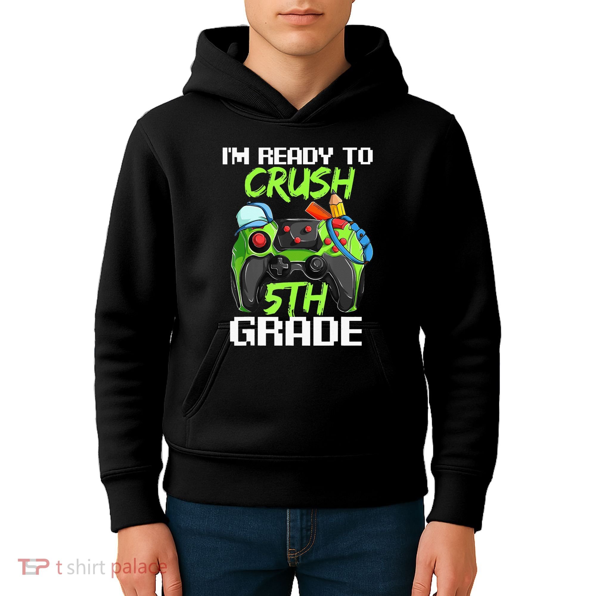 1St Day Of Fifth Grade  Ready To Crush 5Th Grade Kids Hoodie