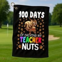 100 Days Of School Golf Towel thumb 1