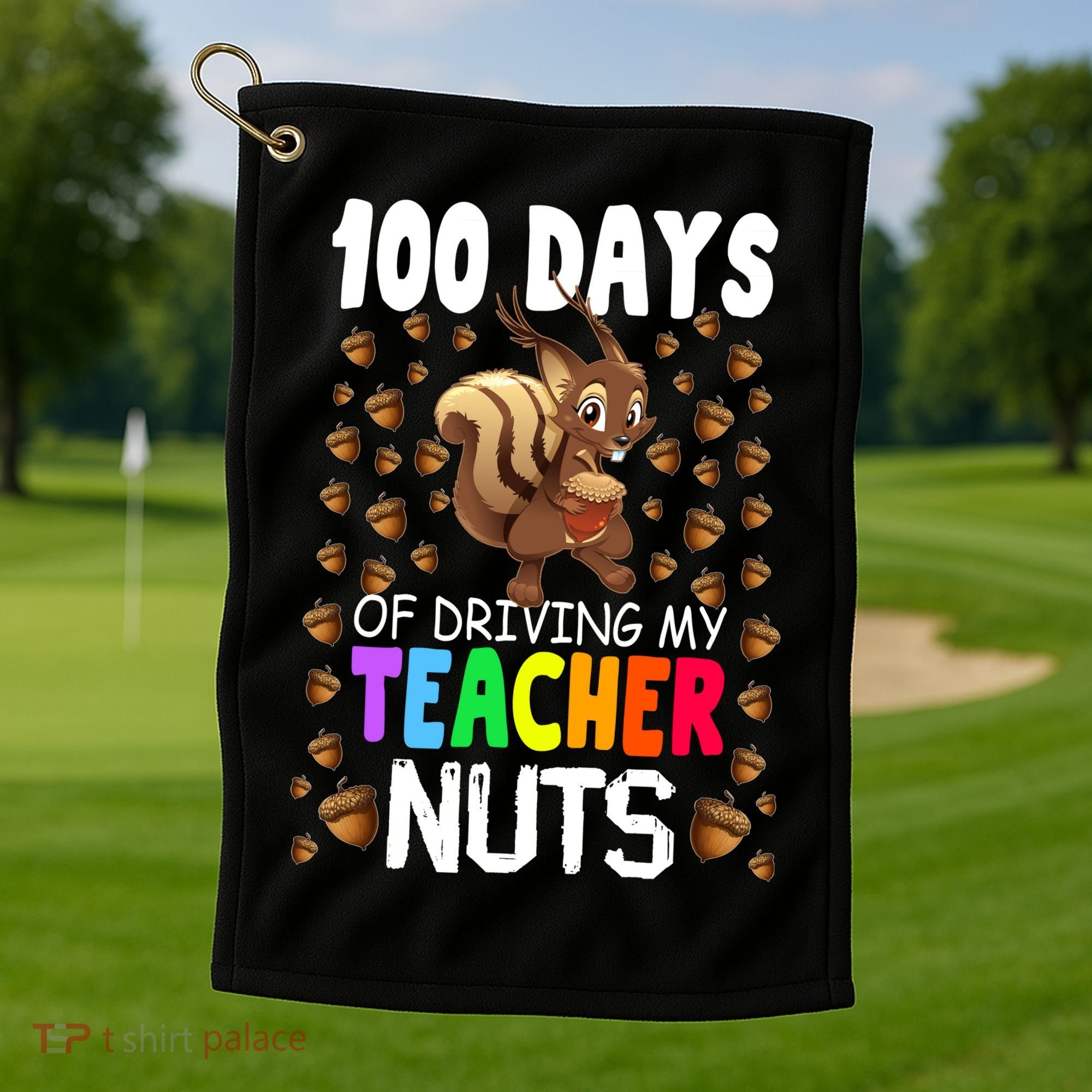 100 Days Of School Golf Towel