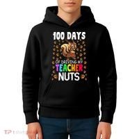 100 Days Of School Kids Hoodie thumb 4
