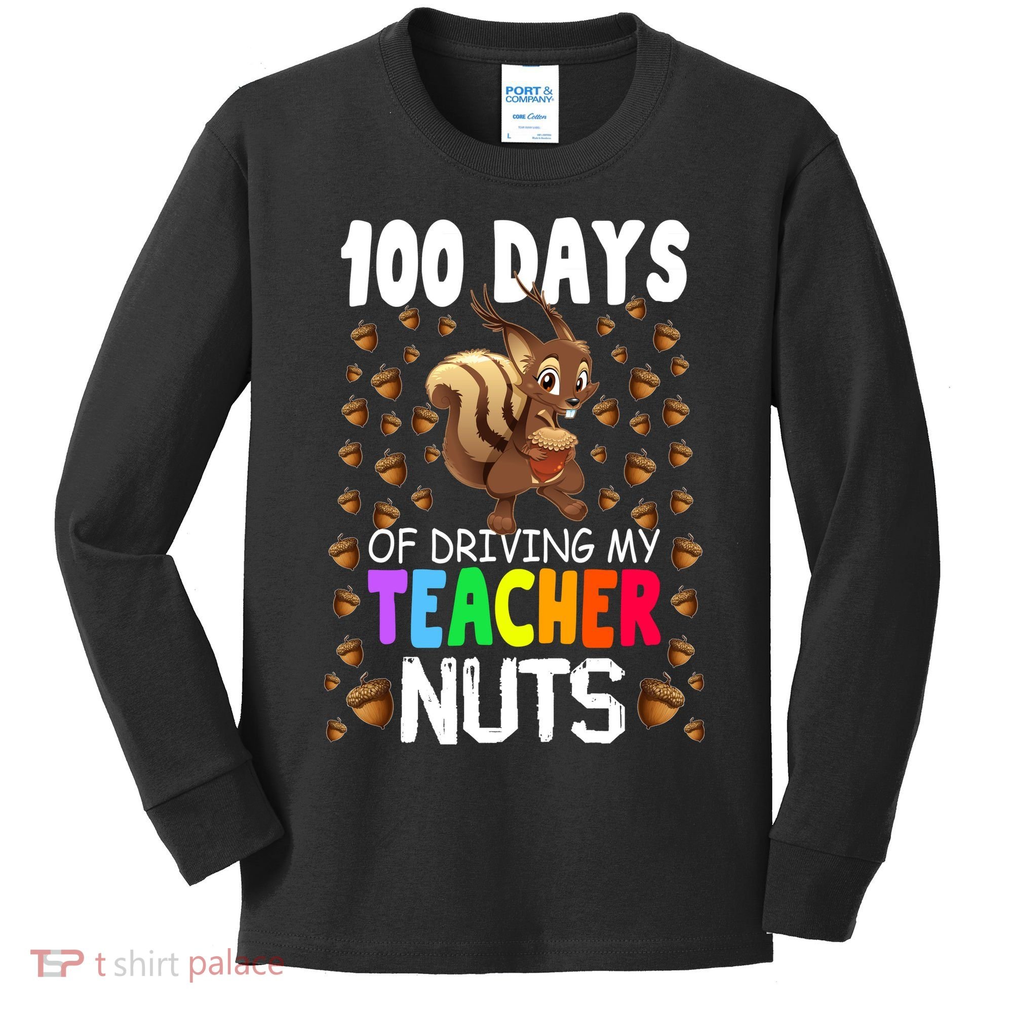 100 Days Of School Kids Long Sleeve Shirt