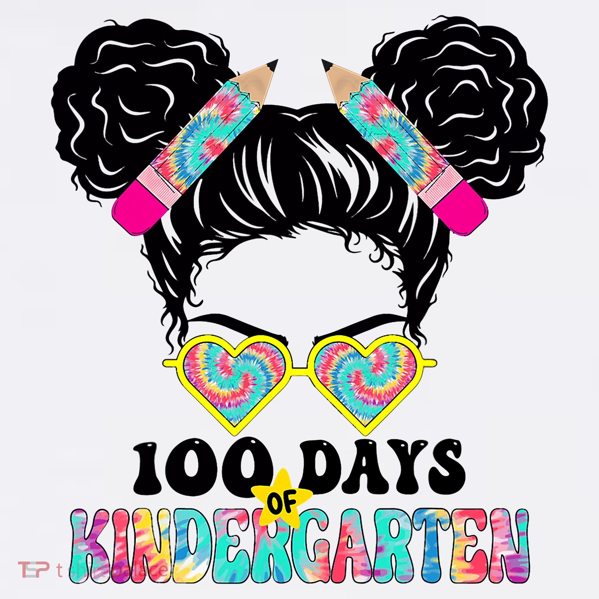 100 Days Of Kindergarten Girls Messy 100th Day Of School Women's Tank Top