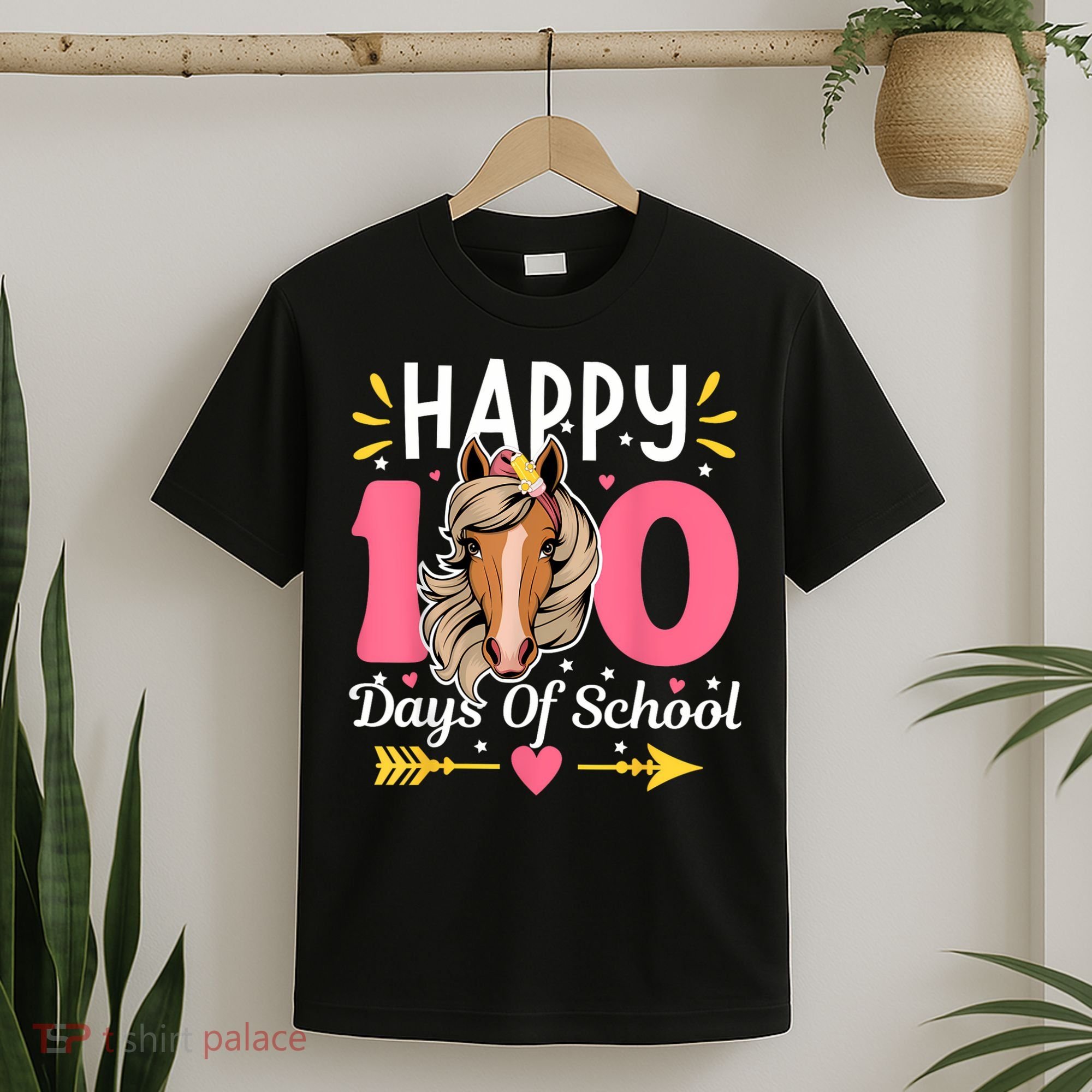 100 Days Of School Horse 100th Day Smarter Teacher T-Shirt