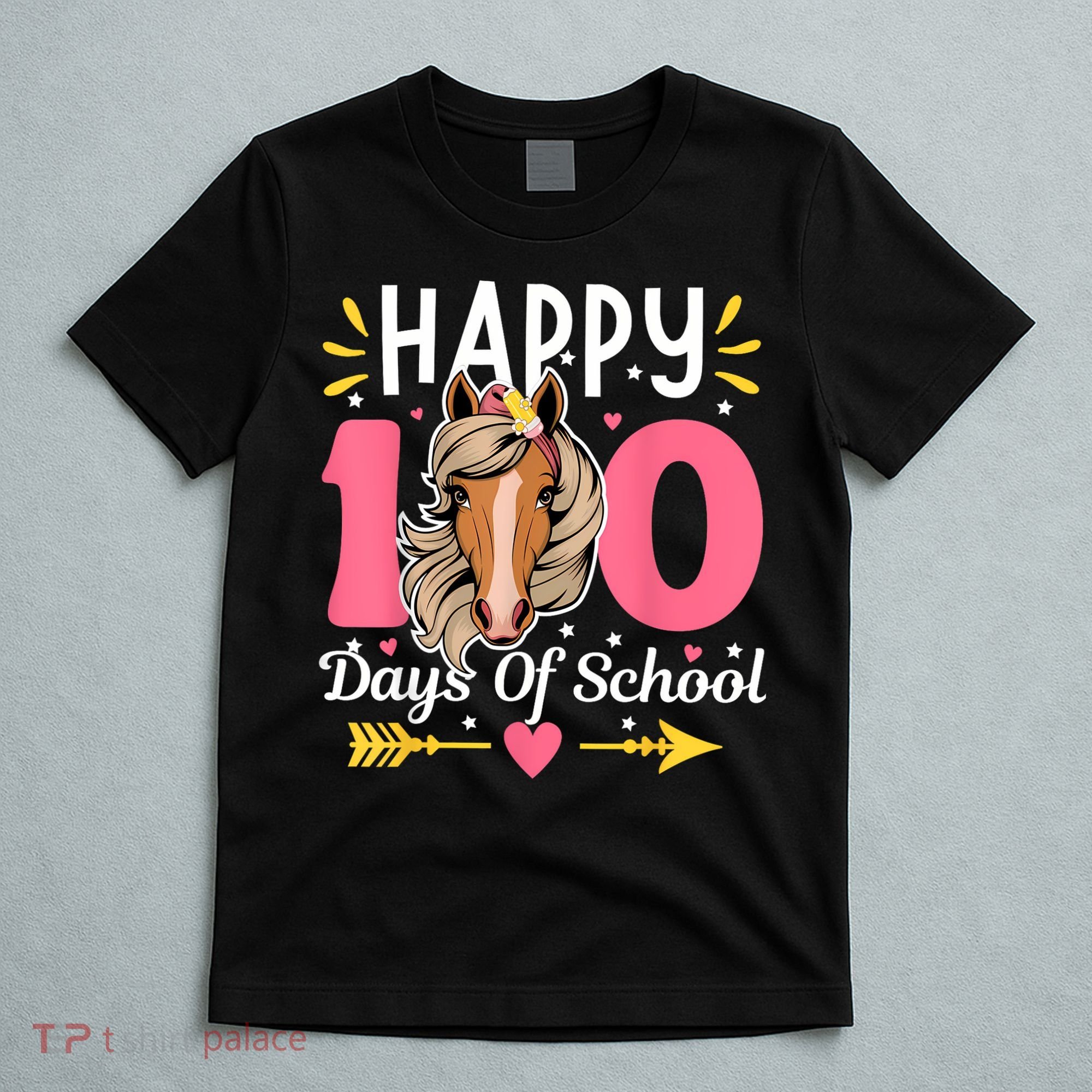 100 Days Of School Horse 100th Day Smarter Teacher T-Shirt