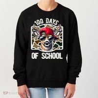 100 Days Of School Deer Hunting Deer Camo Hunter Women's Sweatshirt thumb 0