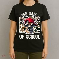 100 Days Of School Deer Hunting Deer Camo Hunter T-Shirt thumb 4
