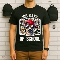 100 Days Of School Deer Hunting Deer Camo Hunter T-Shirt thumb 6