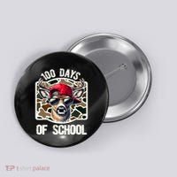 100 Days Of School Deer Hunting Deer Camo Hunter Button thumb 0