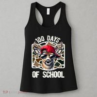 100 Days Of School Deer Hunting Deer Camo Hunter Women's Tank Top thumb 3