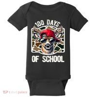 100 Days Of School Deer Hunting Deer Camo Hunter Baby Bodysuit thumb 0