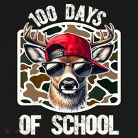 100 Days Of School Deer Hunting Deer Camo Hunter Baby Bodysuit thumb 2