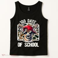 100 Days Of School Deer Hunting Deer Camo Hunter Tank Top thumb 2