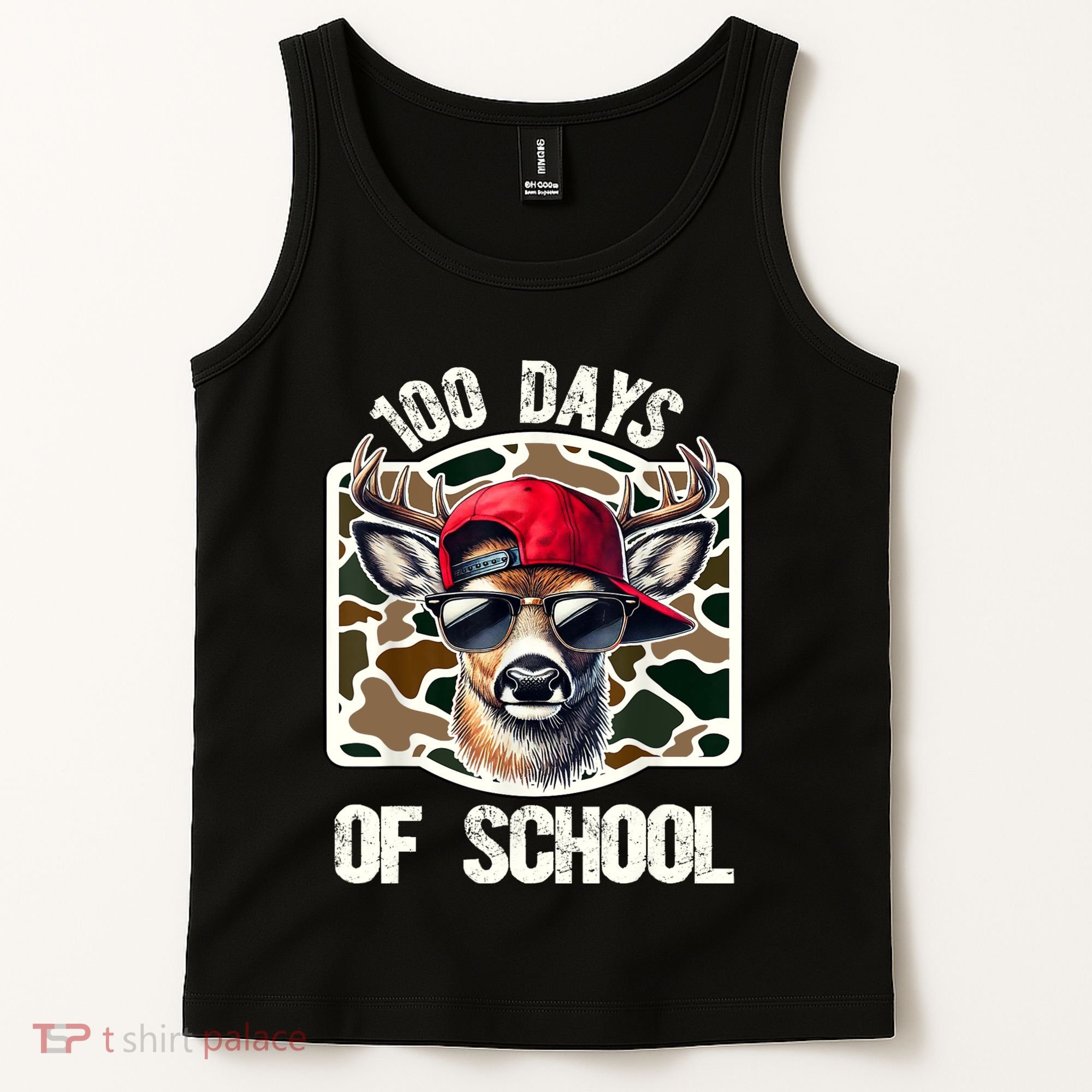 100 Days Of School Deer Hunting Deer Camo Hunter Tank Top