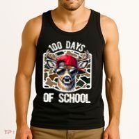 100 Days Of School Deer Hunting Deer Camo Hunter Tank Top thumb 3